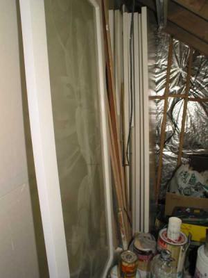 doors stored, ready to install