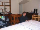 hard at work on the babys curtains