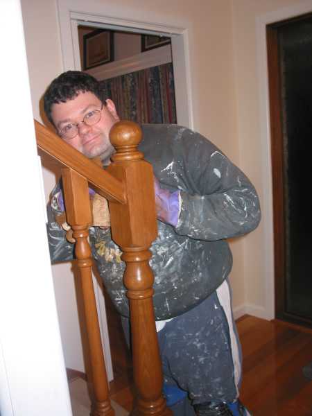 restaining the ballustrade