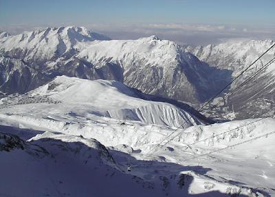 View from the top of the Pic Blanc