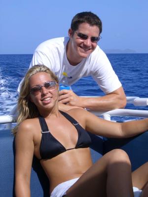 Diana and Ryan on the Stormy Petrel