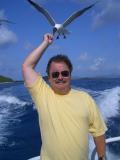 Dad Feeds the Gulls on the Stormy Petrel