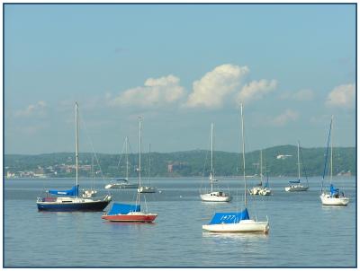 sailboats on the Hudson River (Nyack, NY)