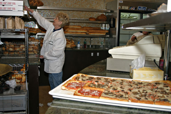 Working in the bakery