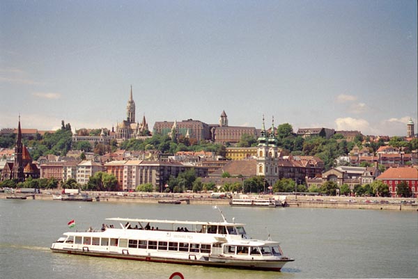 Riverboat on the Danube, with the Buda Castle District in the background