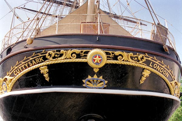 Cutty Sark in drydock at Greenwich