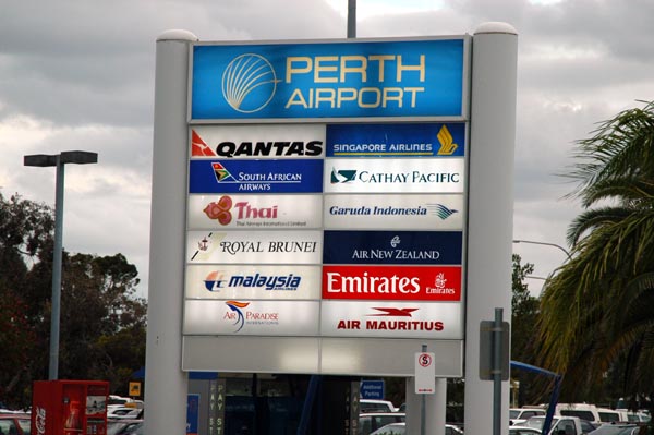 Perth Airport is served by 12 international carriers