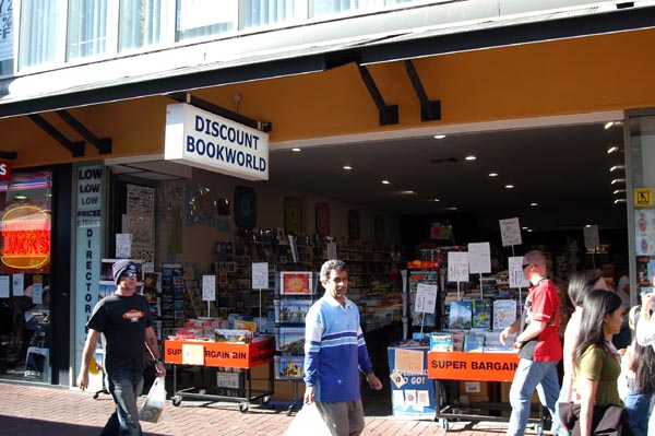 There are 3 good bookstores on the Murray Street Mall
