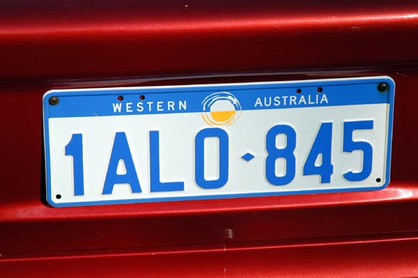 State of Western Australia license plate