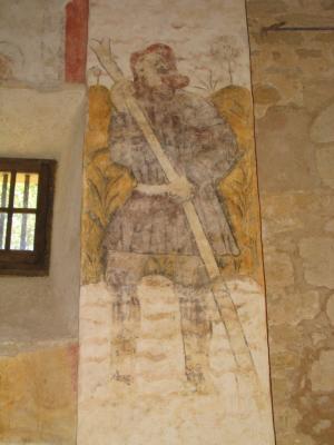 St. Andr: fresco of St. Christopher