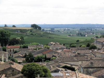St.-Émilion: view toward vineyards