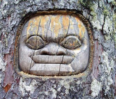 tree carving on mt roberts juneau