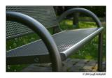 blgium metal park bench