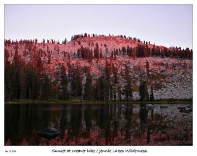 Red Sunset at Weaver Lake
