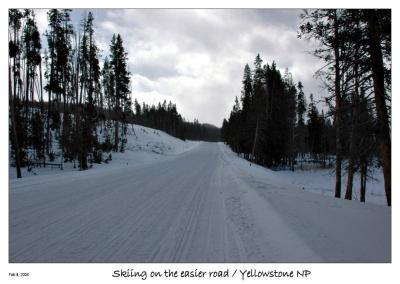 Skiing on the easier road