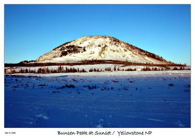 Bunsen Peak at sunset