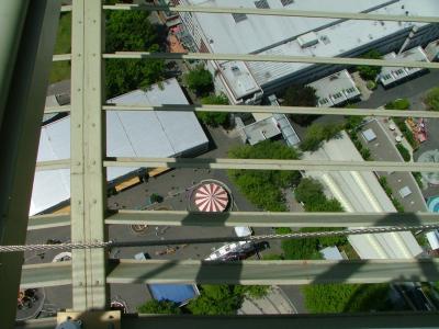 Looking down