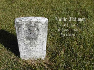 Whitman, Hattie (dau of J. D. & N)