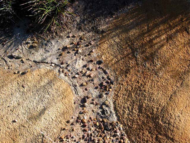 Rocks with sand