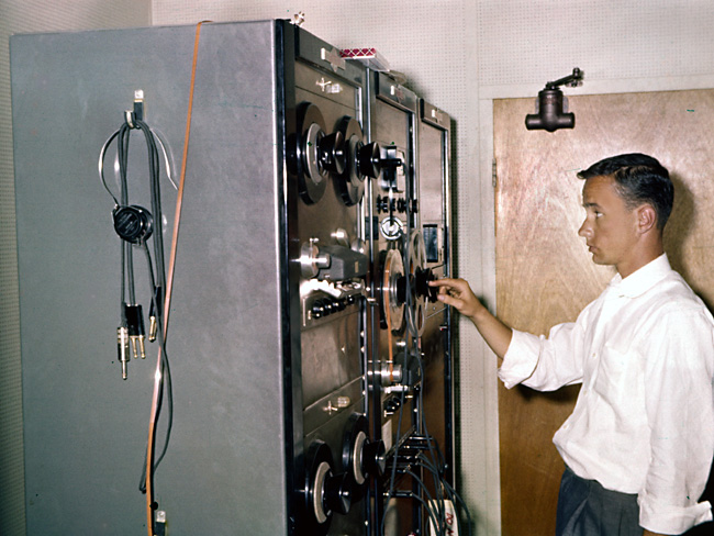 Star Stations Programming Vice President Steve Brown at KICN Denver - 1962