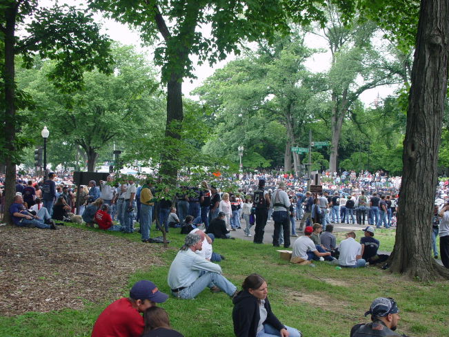 along Constitution Ave.....