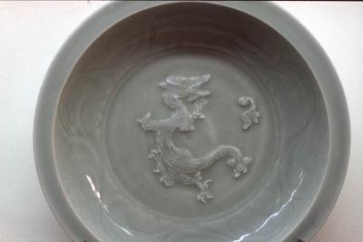 Celadon dragon bowl