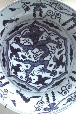 Porcelain dragon bowl