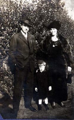 Norman Estabrook, with his Mother and Dad