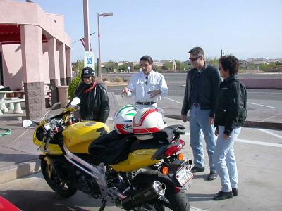 JSriders ride to Payson for breakfast at the Small Cafe, April 7, 2002