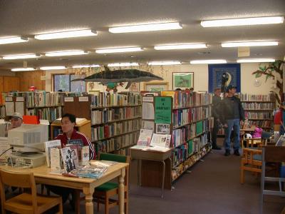 We explore the library while Dien gets on line