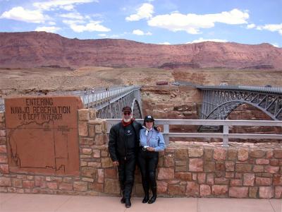 Ed and Judy pose by the Navajo Bridges