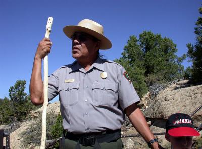 Clyde Benally, the park ranger who led our tour of Cliff Palace, shared a Native American's perspective of the site with us.