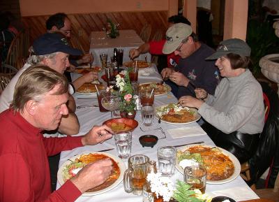 Dinner in Cortez after a great day of riding