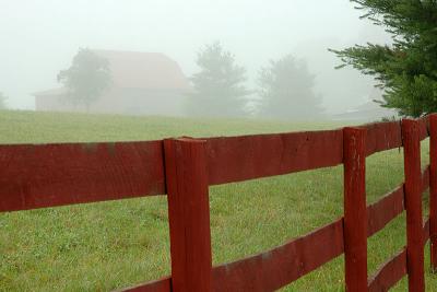 6/9/04 - Another Foggy Red Fence