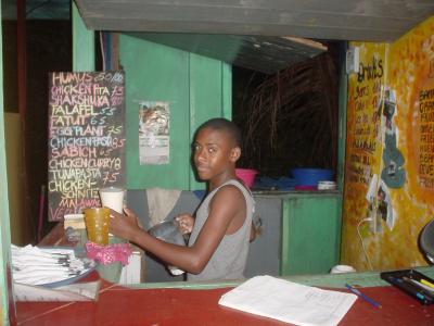 waiter at Ultralight, Utila