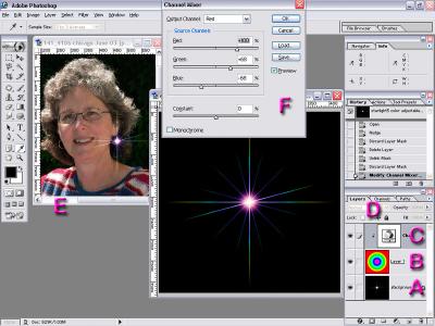 color-adjustable star flare