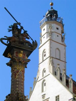 ROTHENBURG - ST. GEORGE FOUNTAIN & TOWER