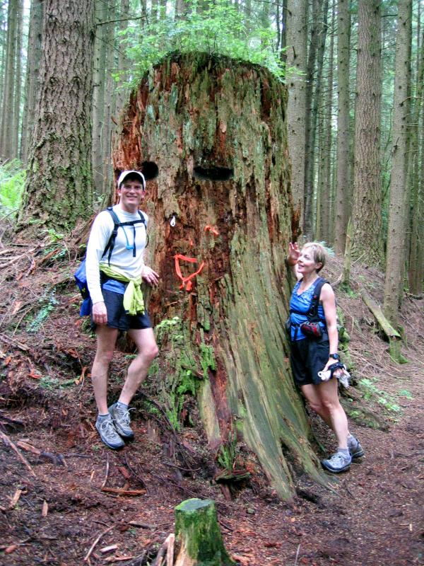 Charlie & Marlis pose with the South Tiger Face