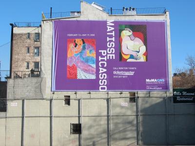 MOMA Matisse & Picasso Billboard at W Houston & 6th Ave Playground