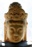 Kuan Yin, Goddess of Mercy & Compassion - Chinese Marble Head, 18 inches high