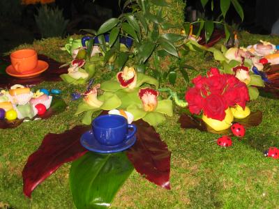a tea table garden