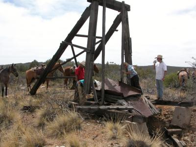 Looking into the mine shaft