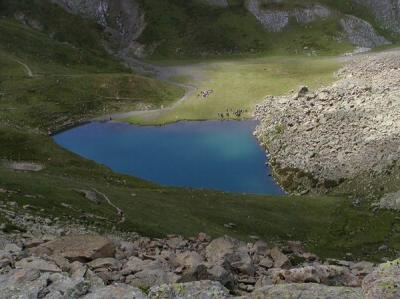 Lac de Peyreget vu des pierriers du Petit Pic