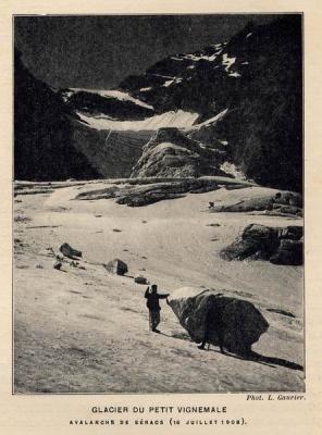 1908 - Avalanche de séracs sous les séracs du Petit Vignemale