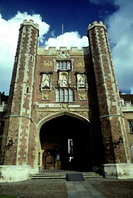 Gate of Trinity College, Cambridge, England
