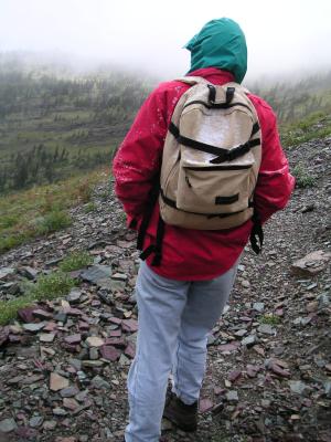 Snow On Backpack