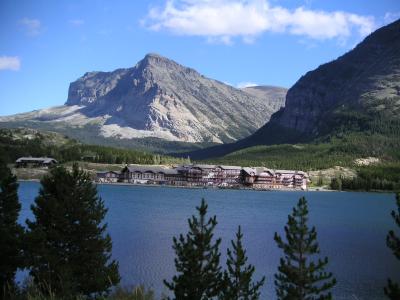Many Glacier Lodge On Swiftcurrent Lake