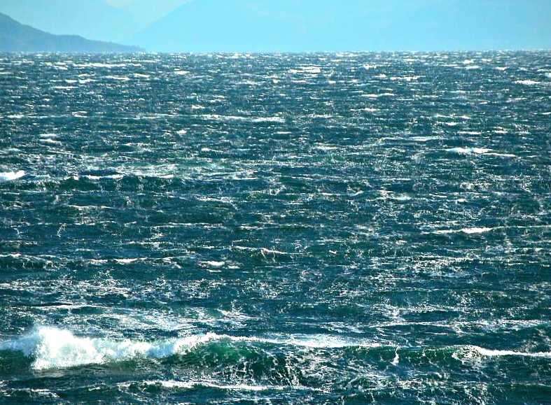 Stormy sea...