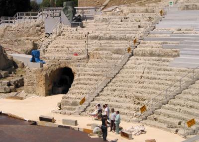 The Greek theater at Siracusa's archeological park