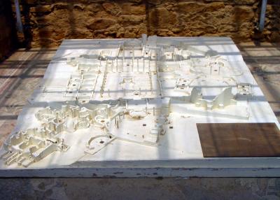 A plaster model of the site---Villa Casale.